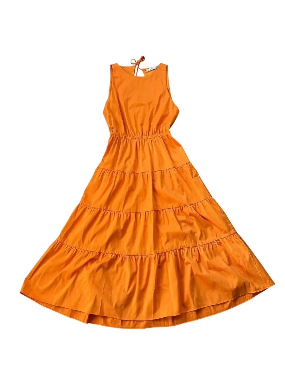 alice and olivia orange dress Alice + Olivia Mila Center Twist Linen Blend Minidress in Light Mango at Nordstrom Rack, Size 6